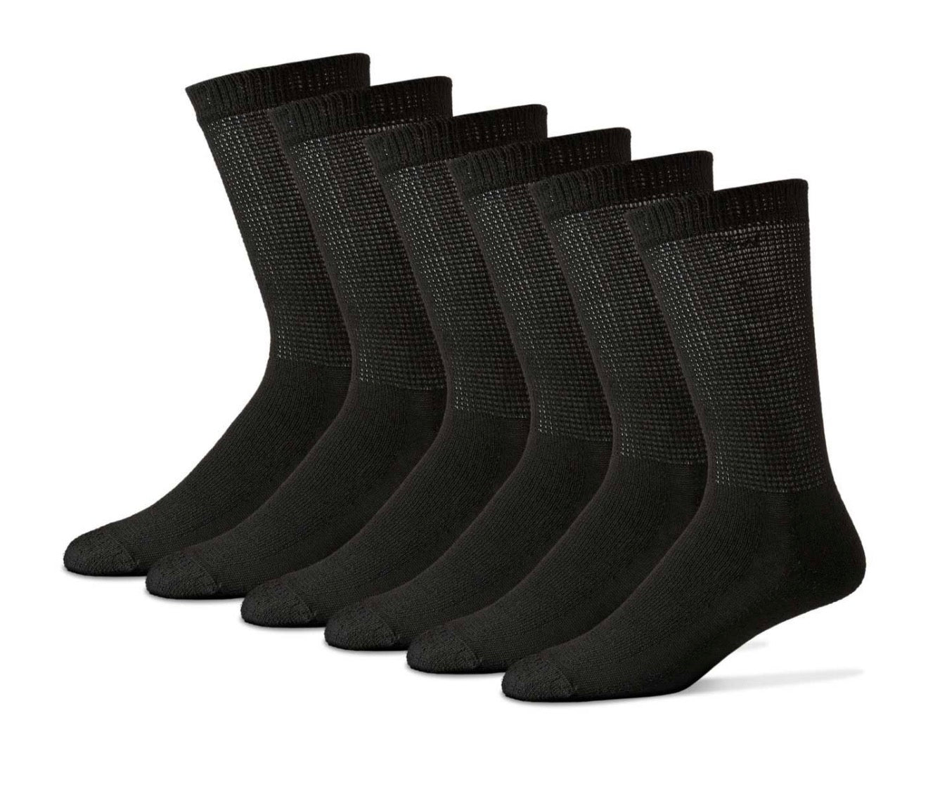 PHYSICIAN'S CHOICE DIABETIC CREW CALF LENGTH SOCKS 12-pair UNISEX