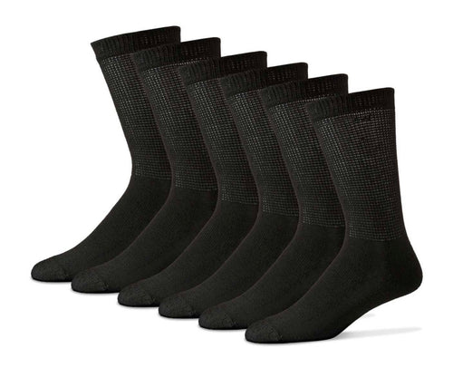 PHYSICIAN'S CHOICE DIABETIC CREW CALF LENGTH SOCKS 12-pair UNISEX