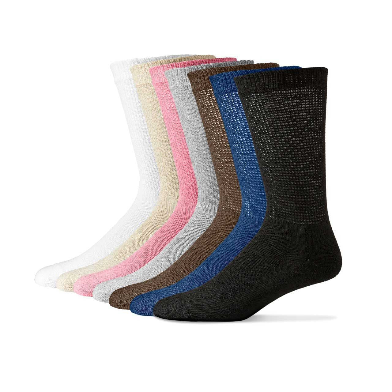 PHYSICIAN'S CHOICE DIABETIC CREW CALF LENGTH SOCKS 12-pair UNISEX